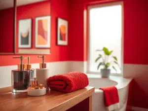 Jakie dodatki do czerwonej łazienki wybrać? Porady i inspiracje