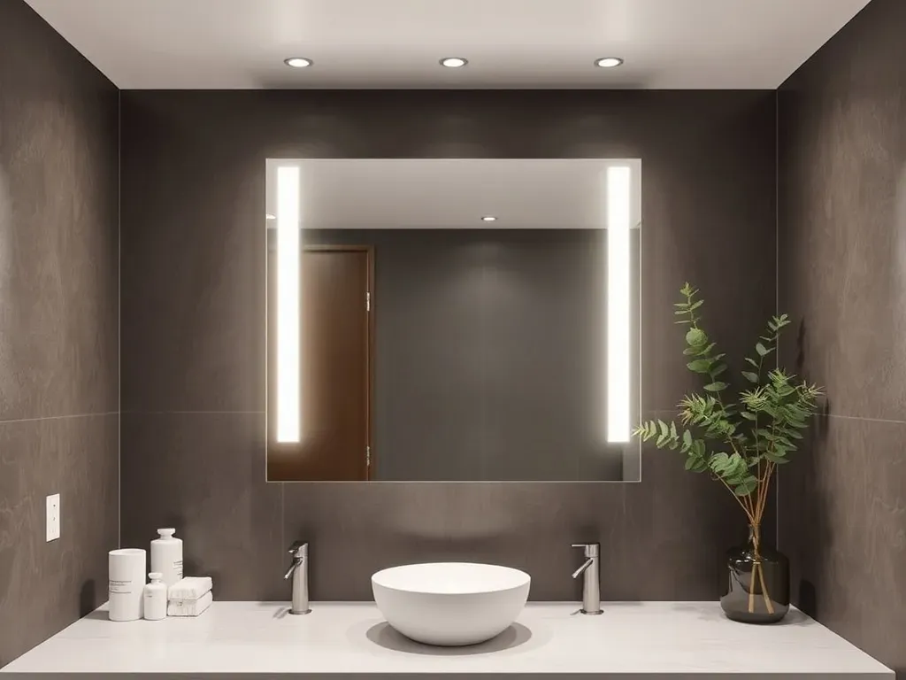 nowoczesne lustro w łazience