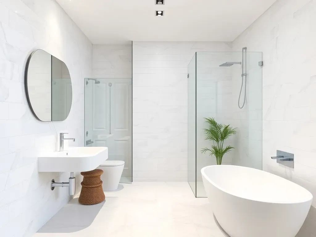 jasna łazienka i białe płytki