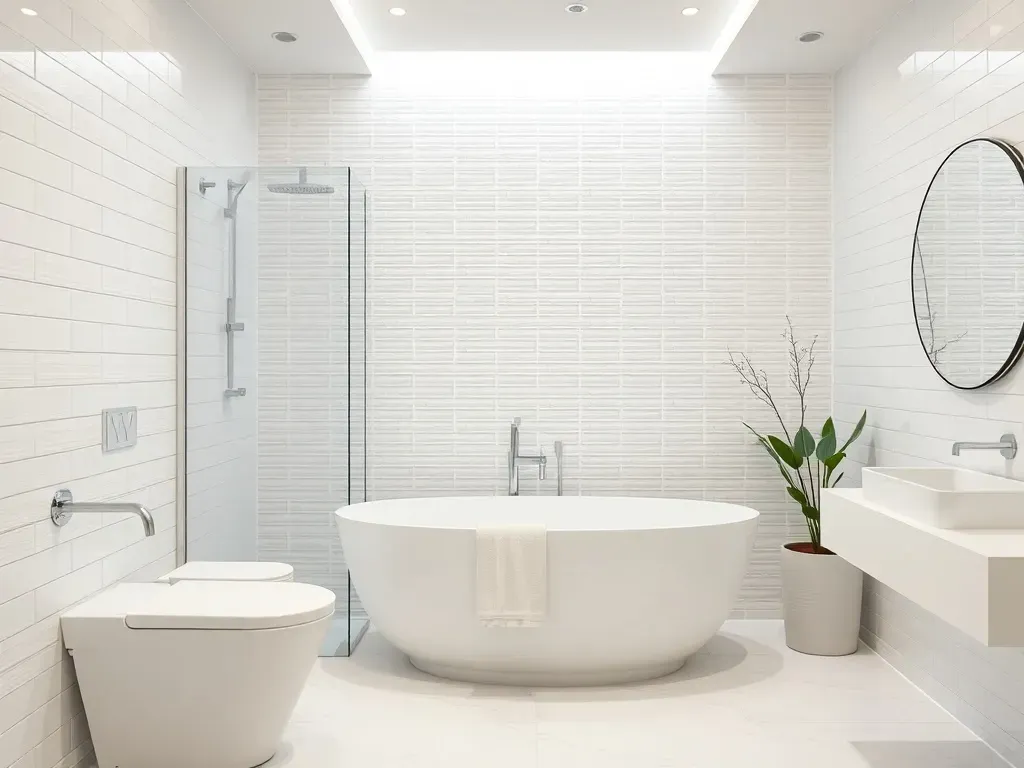 płytki białe w łazience