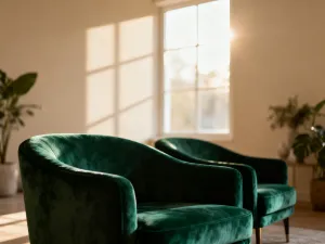 Nowoczesny pokój dziecięcy w stylu skandynawskim z łóżkiem, kolorowymi książkami i ścianą w geometryczne wzory gór.