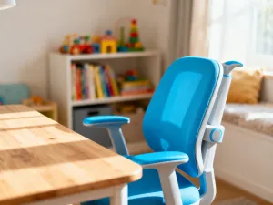 Minimalistyczna sypialnia z jasnymi meblami i ścianą w kolorze szałwiowej zieleni, oświetlona ciepłym porannym światłem.
