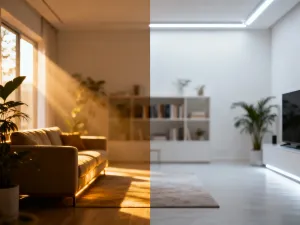 Ergonomiczne krzesło biurowe z regulowanym wsparciem lędźwiowym w minimalistycznym domowym gabinecie.