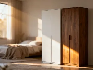 Jasnoszara dwuosobowa sofa w minimalistycznym salonie, idealnie wpisująca się w aranżację niewielkiej przestrzeni.